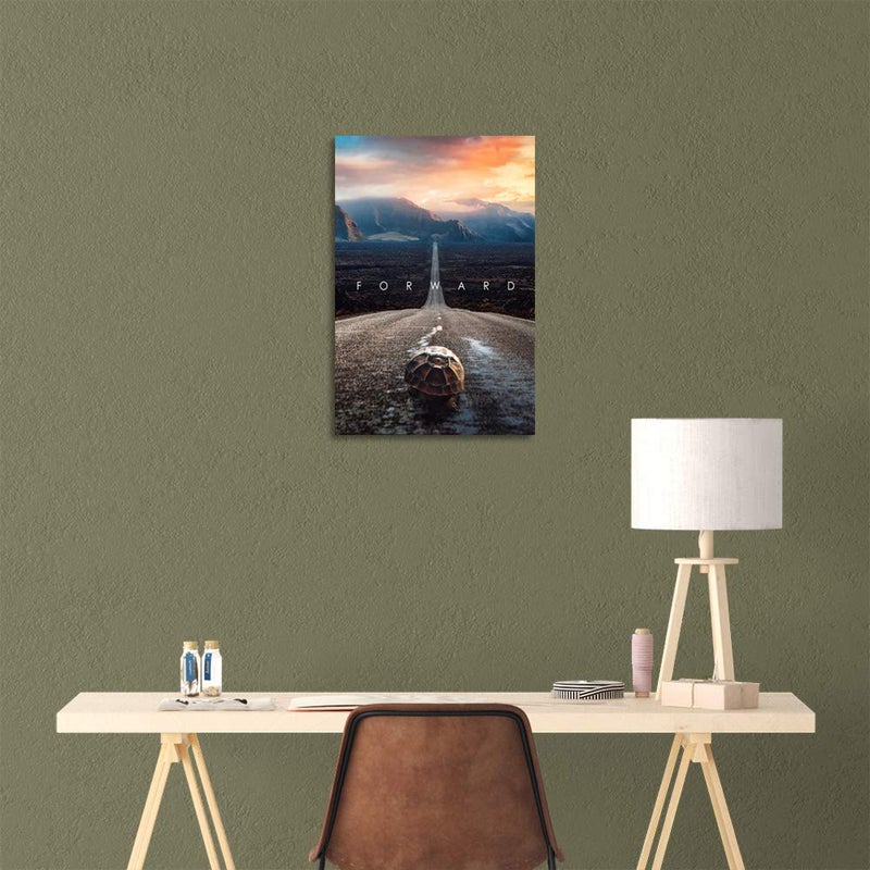 Yetaryy Inspirational Entrepreneur Quotes with Words Wall Art Motivational Forward Painting Prints on Canvas Modern Inspiring Posters Prints Artwork Home Office Classroom School Decor - 12" Wx18 H - Image 3